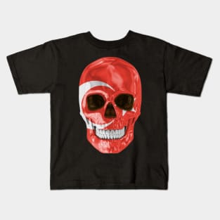 Turkey Flag Skull - Gift for Turkish With Roots From Turkey Kids T-Shirt